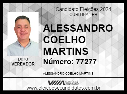 Candidato ALESSANDRO COELHO MARTINS 2024 - CURITIBA - Eleições