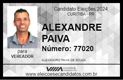 Candidato ALEXANDRE PAIVA 2024 - CURITIBA - Eleições