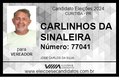 Candidato CARLINHOS DA SINALEIRA 2024 - CURITIBA - Eleições