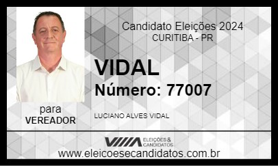 Candidato VIDAL 2024 - CURITIBA - Eleições