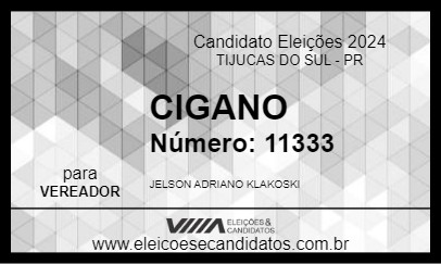 Candidato CIGANO 2024 - TIJUCAS DO SUL - Eleições