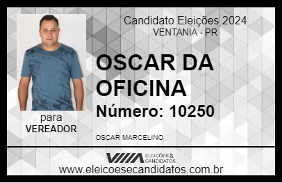 Candidato OSCAR DA OFICINA 2024 - VENTANIA - Eleições