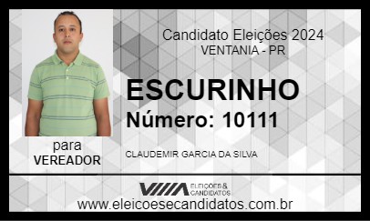 Candidato ESCURINHO 2024 - VENTANIA - Eleições