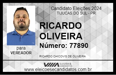 Candidato RICARDO OLIVEIRA 2024 - TIJUCAS DO SUL - Eleições