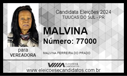 Candidato MALVINA 2024 - TIJUCAS DO SUL - Eleições