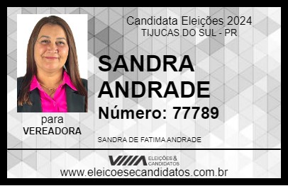 Candidato SANDRA ANDRADE 2024 - TIJUCAS DO SUL - Eleições