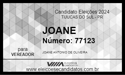 Candidato JOANE 2024 - TIJUCAS DO SUL - Eleições