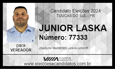 Candidato JUNIOR LASKA 2024 - TIJUCAS DO SUL - Eleições