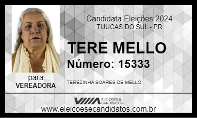 Candidato TERE MELLO 2024 - TIJUCAS DO SUL - Eleições