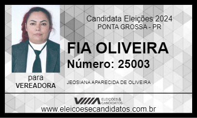 Candidato FIA OLIVERR 2024 - PONTA GROSSA - Eleições