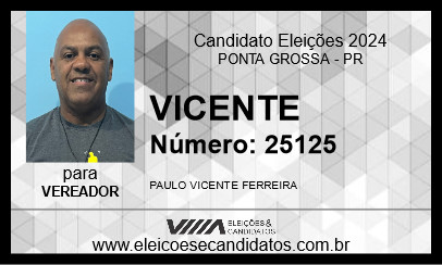 Candidato VICENTE 2024 - PONTA GROSSA - Eleições