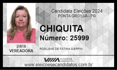 Candidato CHIKITA 2024 - PONTA GROSSA - Eleições