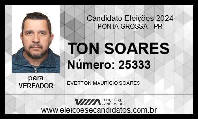 Candidato TON SOARES 2024 - PONTA GROSSA - Eleições