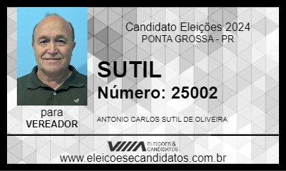 Candidato SUTIL 2024 - PONTA GROSSA - Eleições