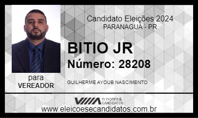 Candidato BITIO JR 2024 - PARANAGUÁ - Eleições