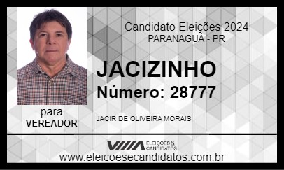 Candidato JACIZINHO 2024 - PARANAGUÁ - Eleições