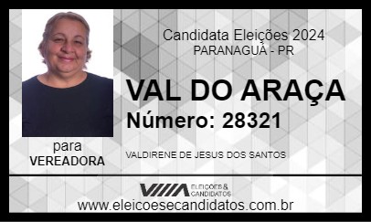 Candidato VAL DO ARAÇA 2024 - PARANAGUÁ - Eleições