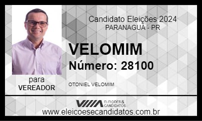 Candidato VELOMIM 2024 - PARANAGUÁ - Eleições