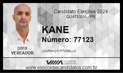 Candidato KANE 2024 - QUATIGUÁ - Eleições