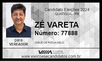 Candidato ZÉ VARETA 2024 - QUATIGUÁ - Eleições