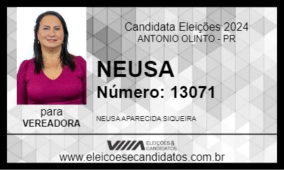 Candidato NEUSA 2024 - ANTONIO OLINTO - Eleições