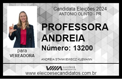 Candidato PROFESSORA ANDREIA 2024 - ANTONIO OLINTO - Eleições