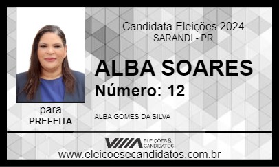 Candidato ALBA SOARES 2024 - SARANDI - Eleições