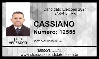 Candidato CASSIANO 2024 - SARANDI - Eleições