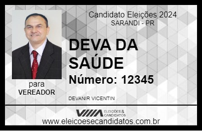 Candidato DEVA DA SAÚDE 2024 - SARANDI - Eleições