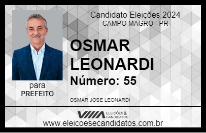 Candidato OSMAR LEONARDI 2024 - CAMPO MAGRO - Eleições