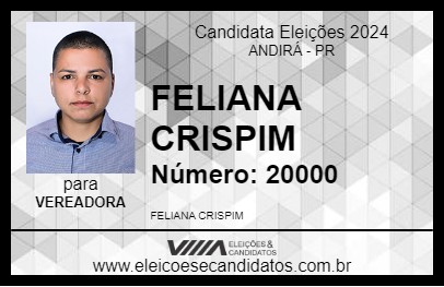 Candidato FELIANA CRISPIM 2024 - ANDIRÁ - Eleições