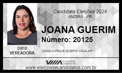 Candidato JOANA GUERIM 2024 - ANDIRÁ - Eleições