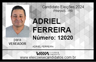 Candidato ADRIEL FERREIRA 2024 - PINHAIS - Eleições