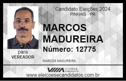 Candidato MARCOS MADUREIRA 2024 - PINHAIS - Eleições