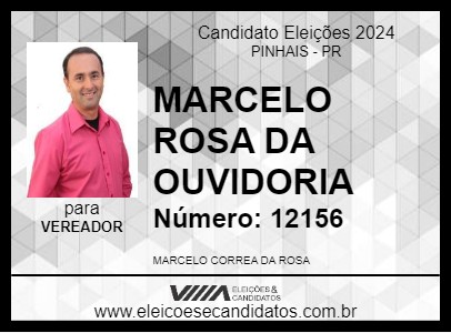 Candidato MARCELO ROSA DA OUVIDORIA 2024 - PINHAIS - Eleições