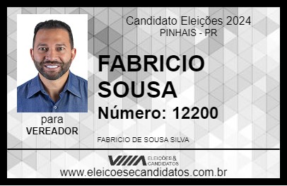 Candidato FABRICIO SOUSA 2024 - PINHAIS - Eleições