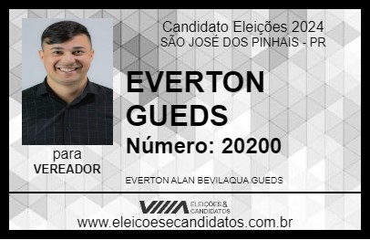 Candidato EVERTON GUEDS 2024 - SÃO JOSÉ DOS PINHAIS - Eleições