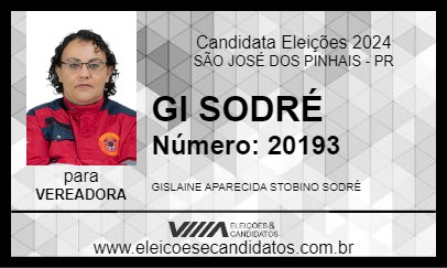 Candidato GI SODRÉ 2024 - SÃO JOSÉ DOS PINHAIS - Eleições