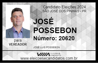 Candidato JOSÉ POSSEBON 2024 - SÃO JOSÉ DOS PINHAIS - Eleições