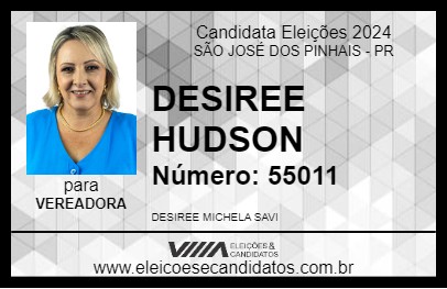 Candidato DESIREE HUDSON 2024 - SÃO JOSÉ DOS PINHAIS - Eleições