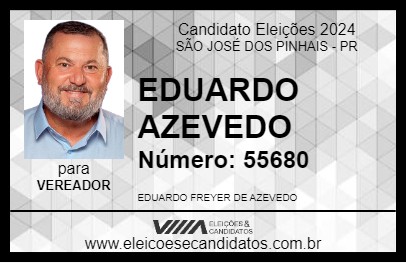 Candidato EDUARDO AZEVEDO 2024 - SÃO JOSÉ DOS PINHAIS - Eleições