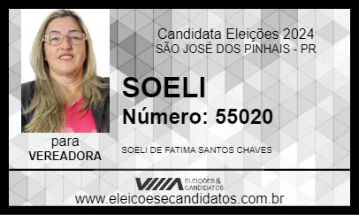 Candidato SOELI 2024 - SÃO JOSÉ DOS PINHAIS - Eleições