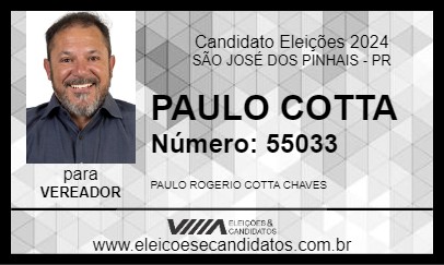 Candidato PAULO COTTA 2024 - SÃO JOSÉ DOS PINHAIS - Eleições