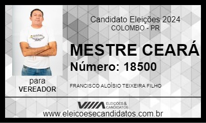 Candidato MESTRE CEARÁ 2024 - COLOMBO - Eleições