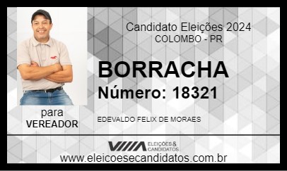 Candidato BORRACHA 2024 - COLOMBO - Eleições