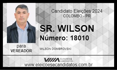 Candidato SR. WILSON 2024 - COLOMBO - Eleições