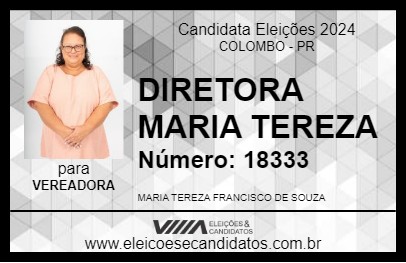 Candidato DIRETORA MARIA TEREZA 2024 - COLOMBO - Eleições