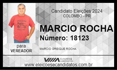 Candidato MARCIO ROCHA 2024 - COLOMBO - Eleições