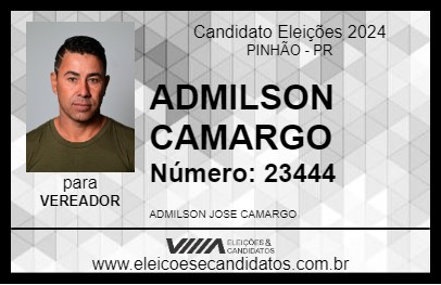 Candidato ADMILSON CAMARGO 2024 - PINHÃO - Eleições