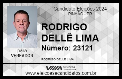 Candidato RODRIGO DELLÊ LIMA 2024 - PINHÃO - Eleições